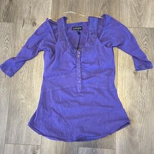 Silver Jeans Co. Purple Top size L NWT